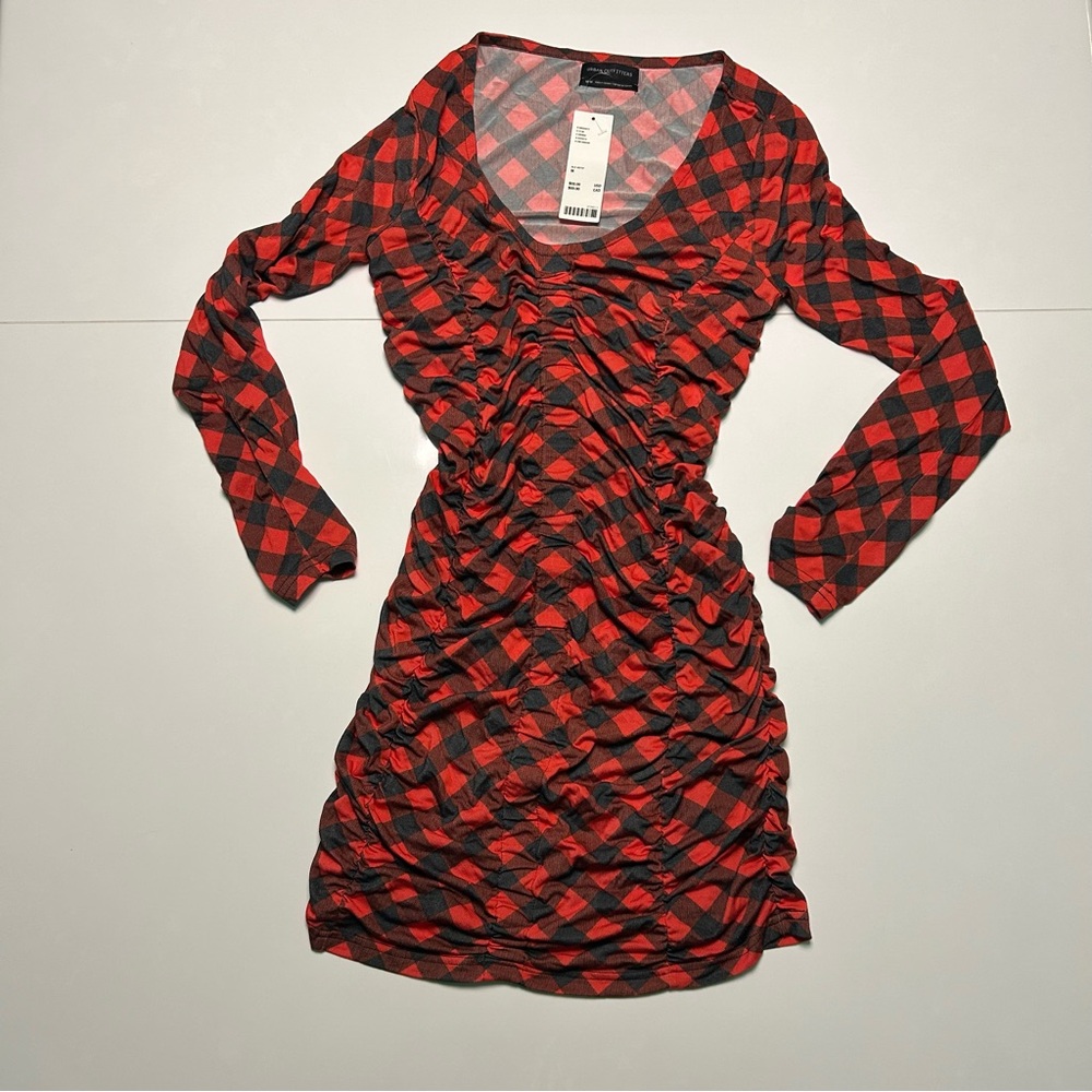 Plaid Red and Black Dress